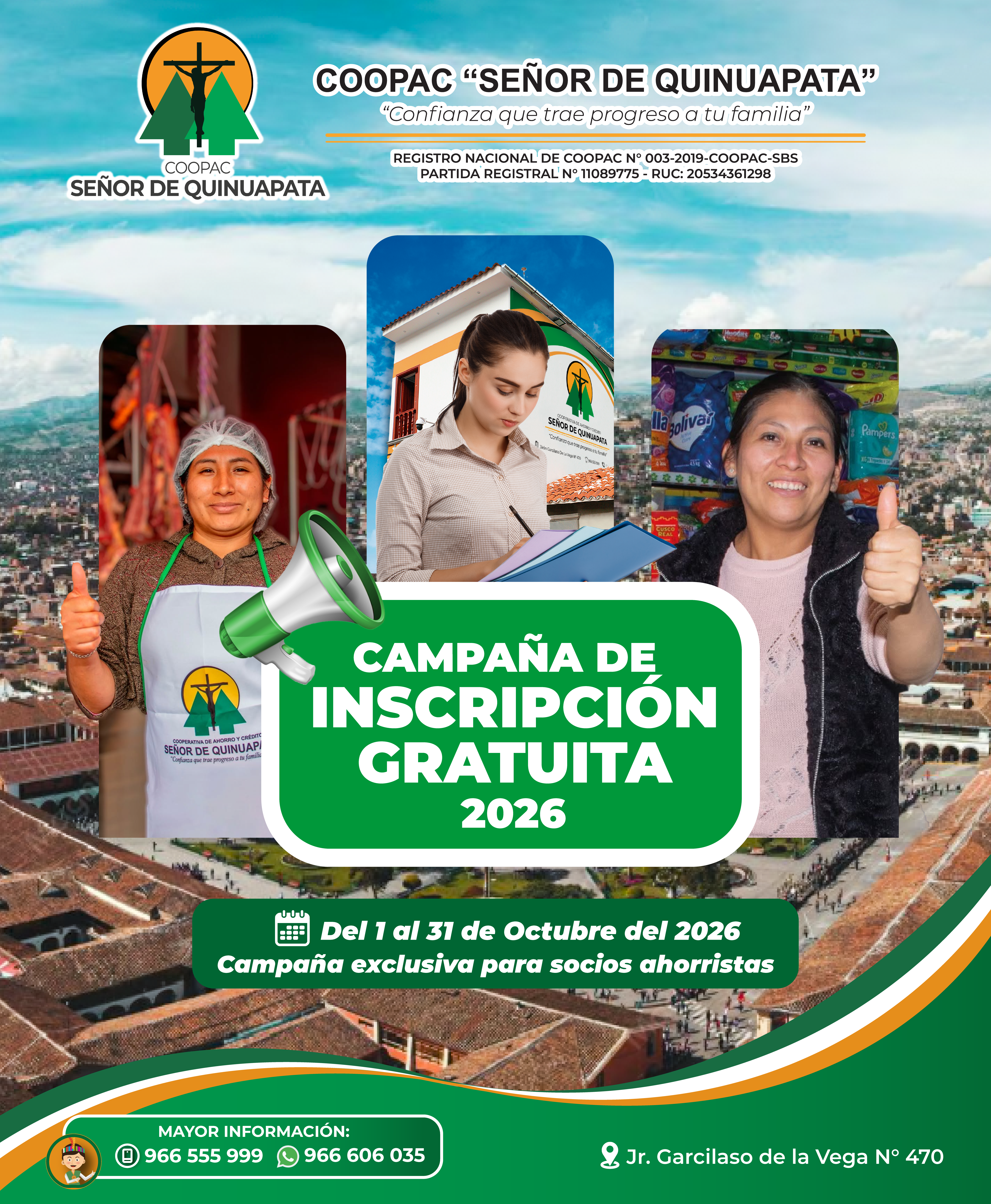 CAMPAÑA INSCRIPCION GRATUITA